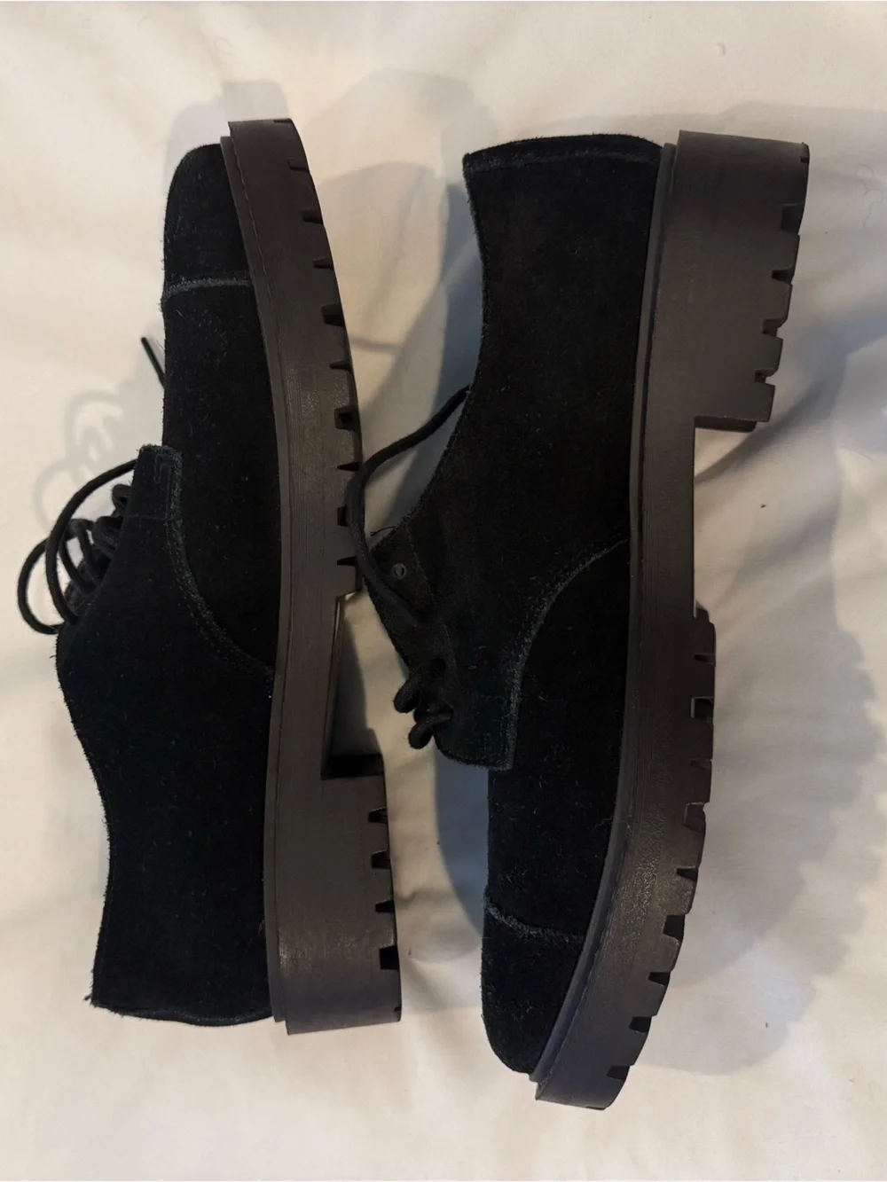 Lucky Brand Black Suede Derby Shoes Size 8